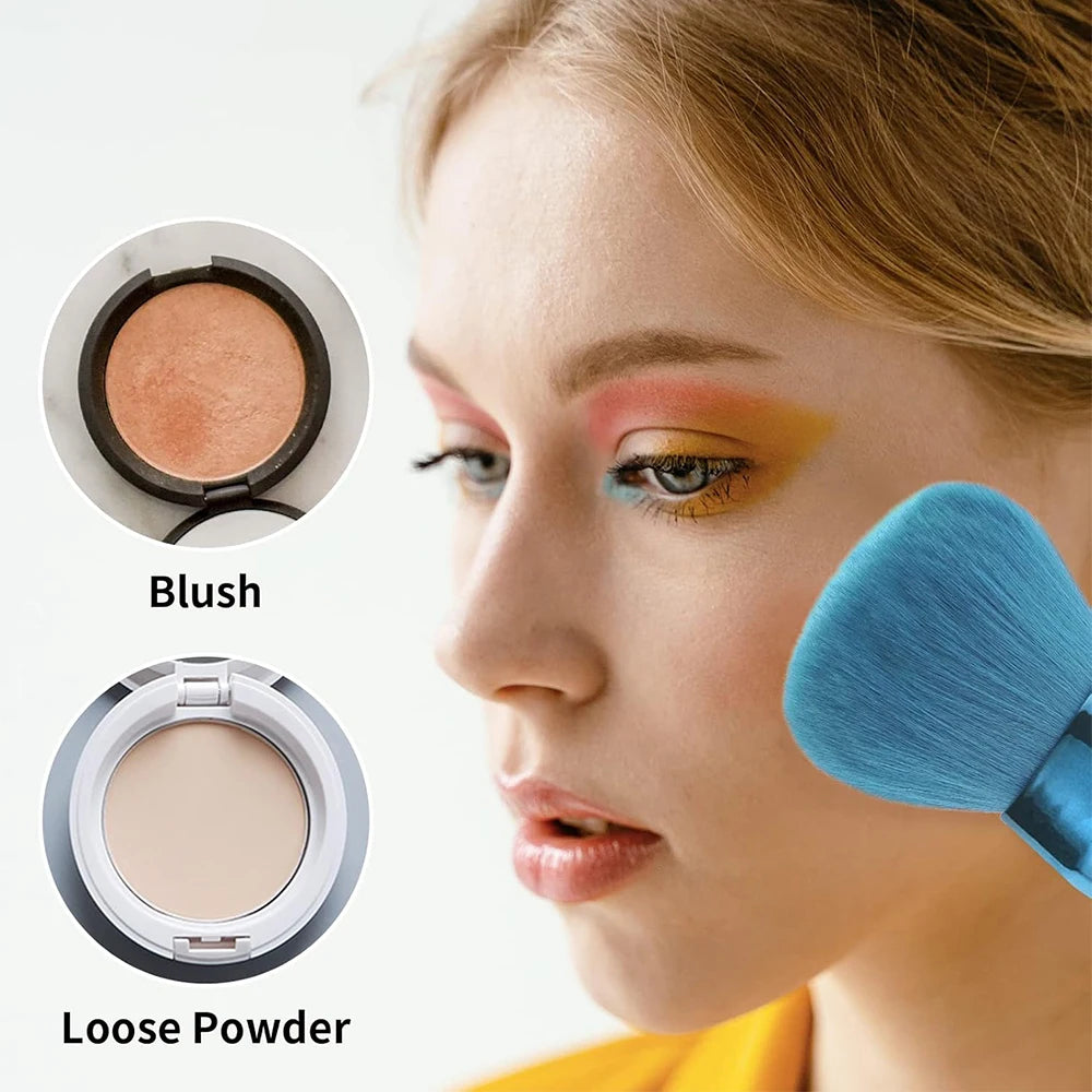 LuxuryGlow Mushroom Head Makeup Powder Brush | Soft Wool Fiber for Smooth Application
