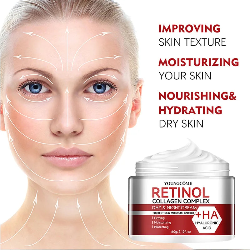 YOUNGCOME Retinol Collagen Face Cream – Deep Hydration & Anti-Aging Moisturizer for Dry Skin