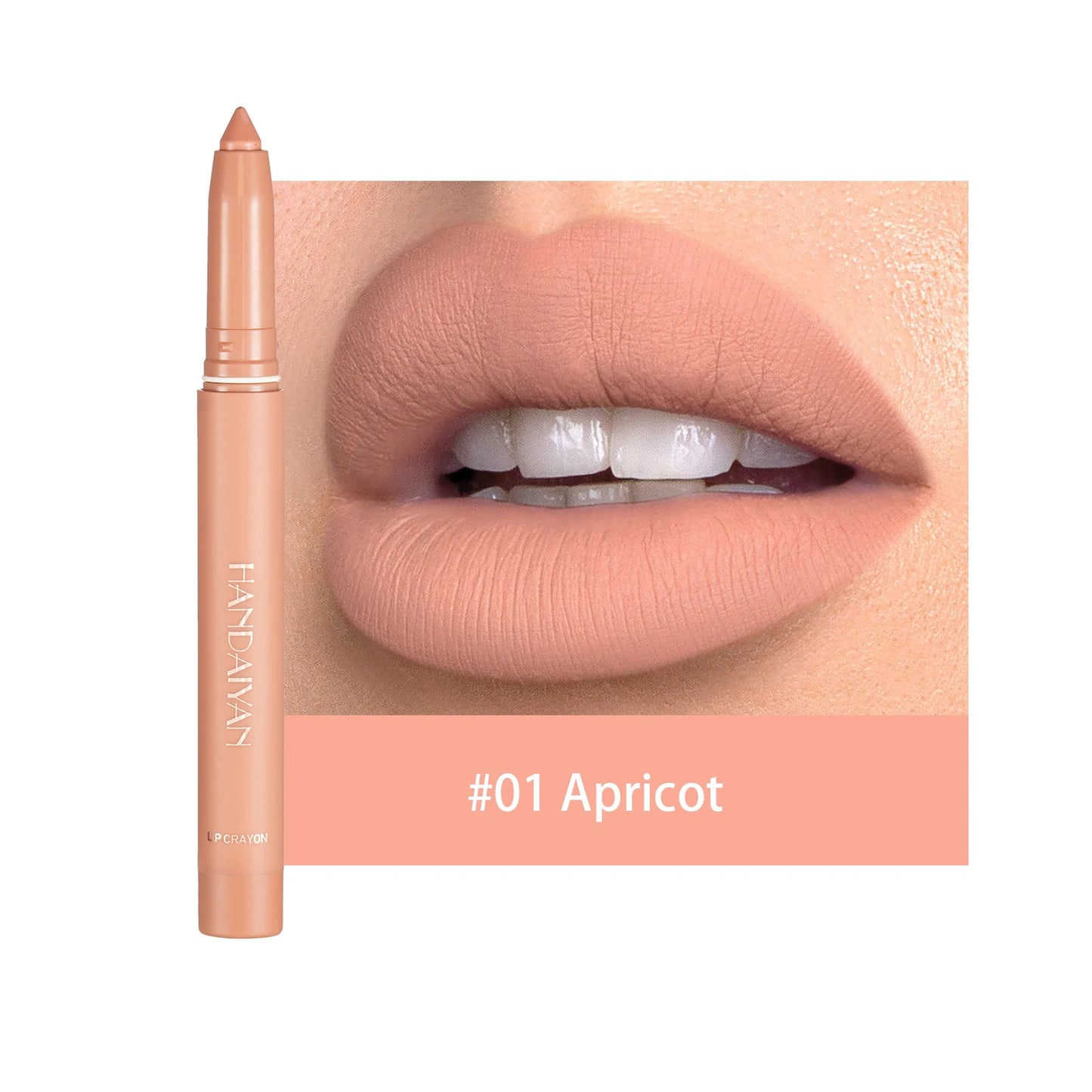 HANDAIYAN Matte Lipstick Pen with Built-In Sharpener – Fadeless & Non-Staining