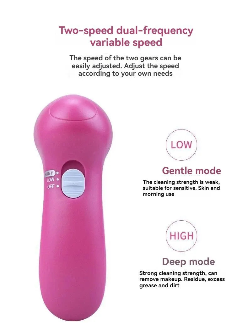 Cepillo de limpieza facial y masajeador de belleza LuxuryGlow 5 en 1: limpieza profunda y cuidado suave de la piel