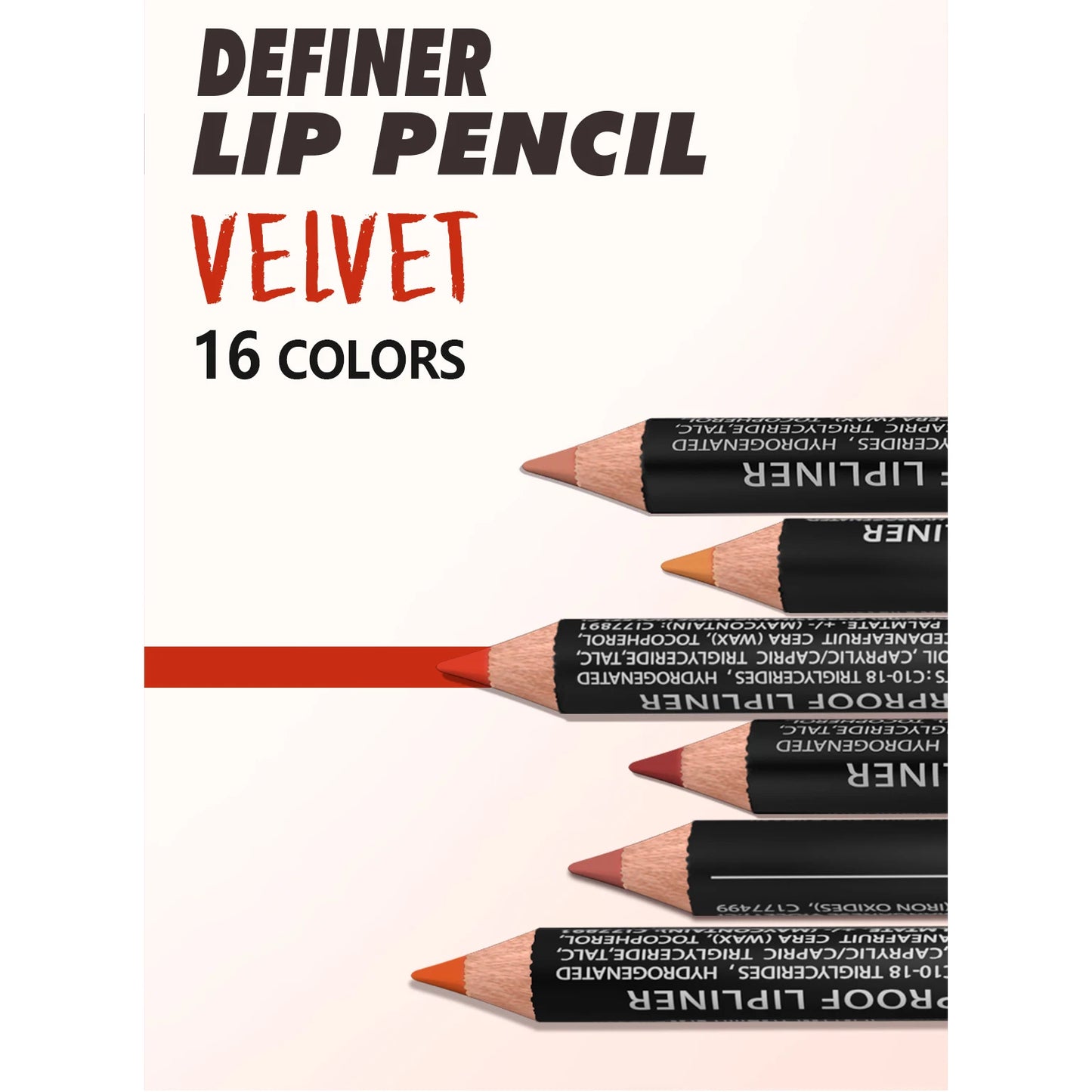 Delineador de labios mate LuxuryGlow de 14 colores: lápices de alta pigmentación, resistentes al agua y de larga duración.
