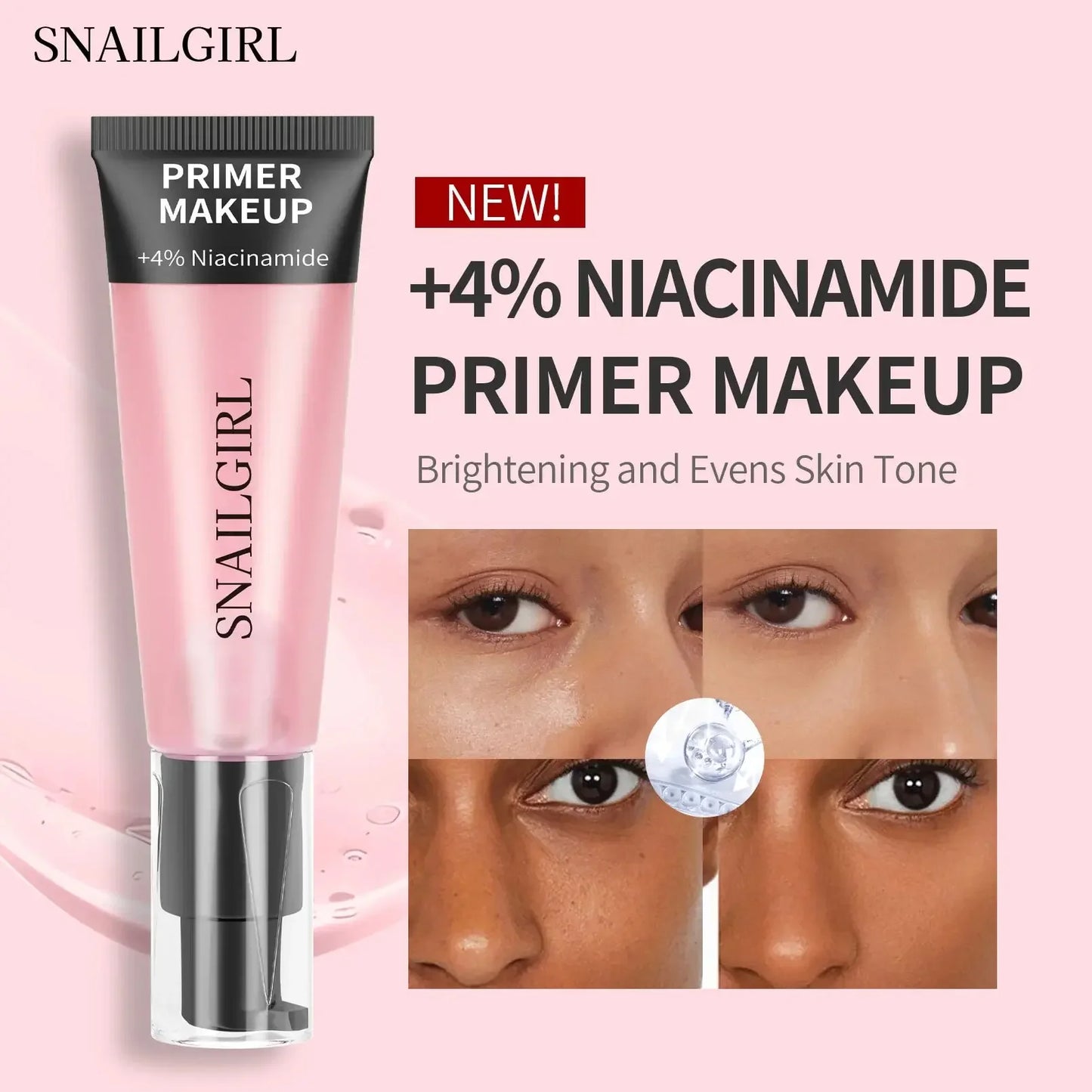 Prebase hidratante facial LUXURYTO Power Grip de 24 ml: minimiza los poros, suaviza y es una base de maquillaje de larga duración.