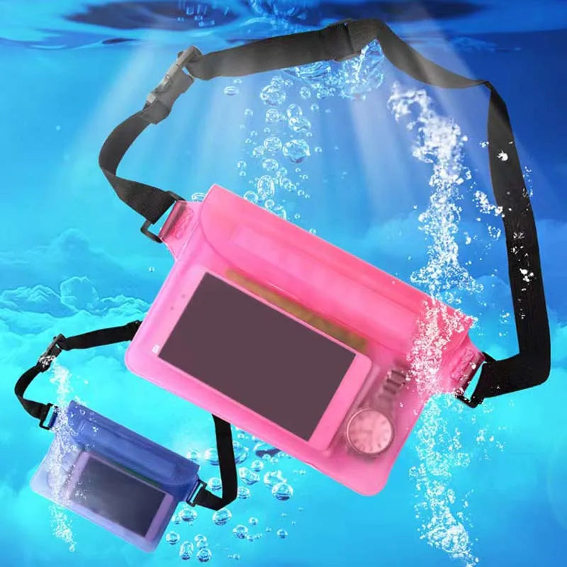 BeeChip Waterproof Waist & Shoulder Swimming Bag – Beach & Dive Phone Case