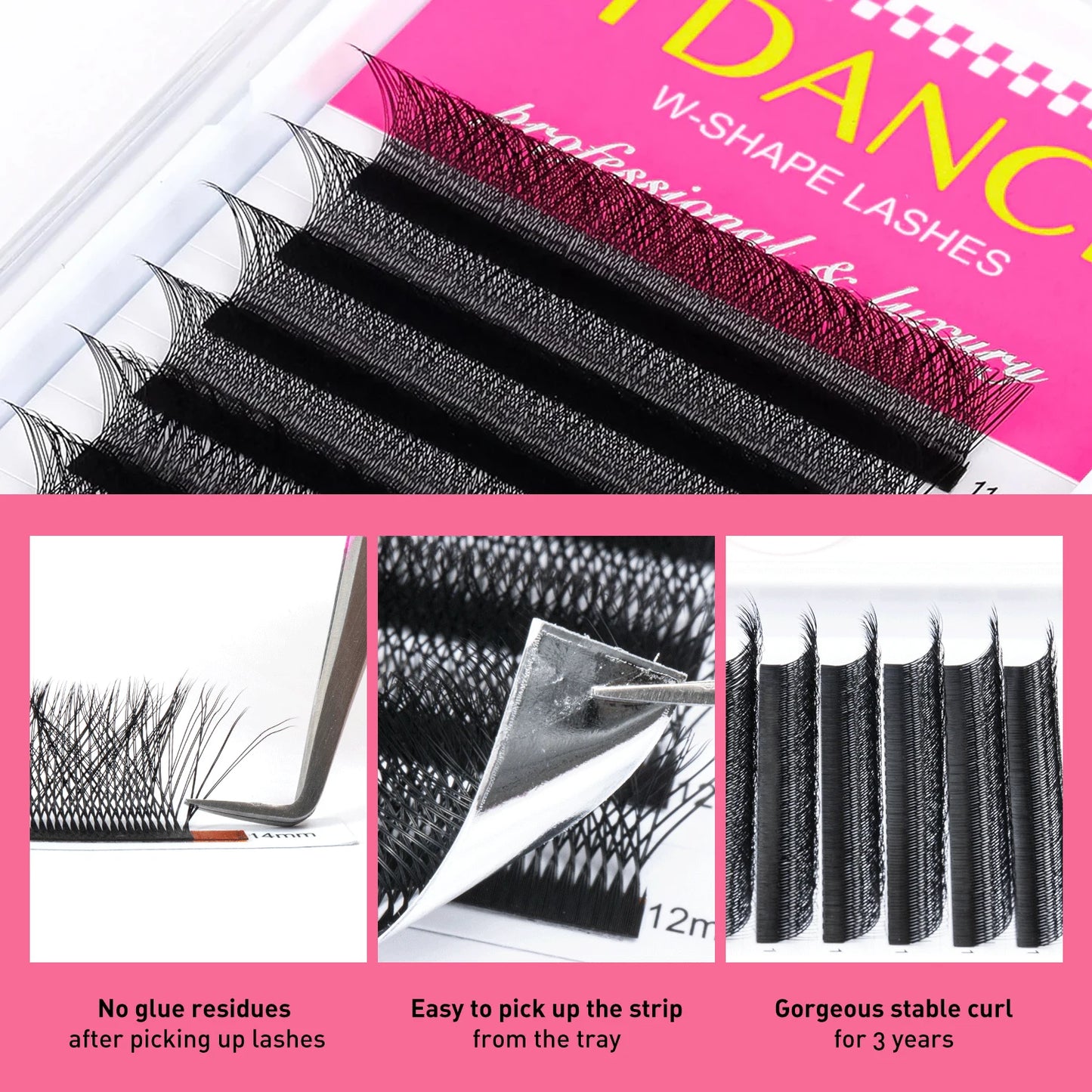 TDANCE 3D–6D Premade W Style Blooming Lash Fans | Faux Mink Volume Eyelash Extensions C60
