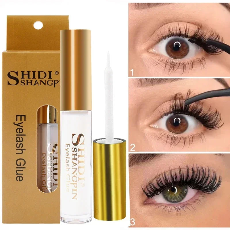 غراء الرموش الاحترافي من LuxuryGlow - لاصق رموش شفاف وأسود مقاوم للماء