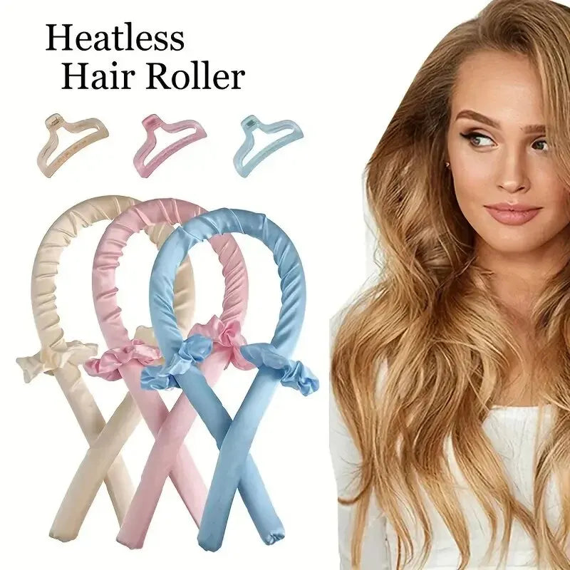 Tanyi DIY Heatless Hair Curling Headband Set – No-Heat Lazy Curler with Hairpins