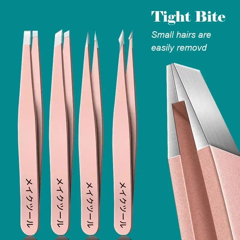 RUZOFO Precision Stainless Steel Tweezers – Eyebrow, Splinter & Ingrown Hair Removal Tool