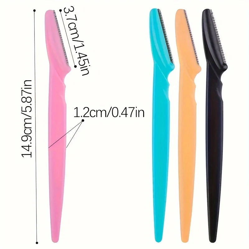 WRDEW 3/5/6 Pcs Eyebrow Razor Set | Stainless Steel Facial Hair Trimmer Kit