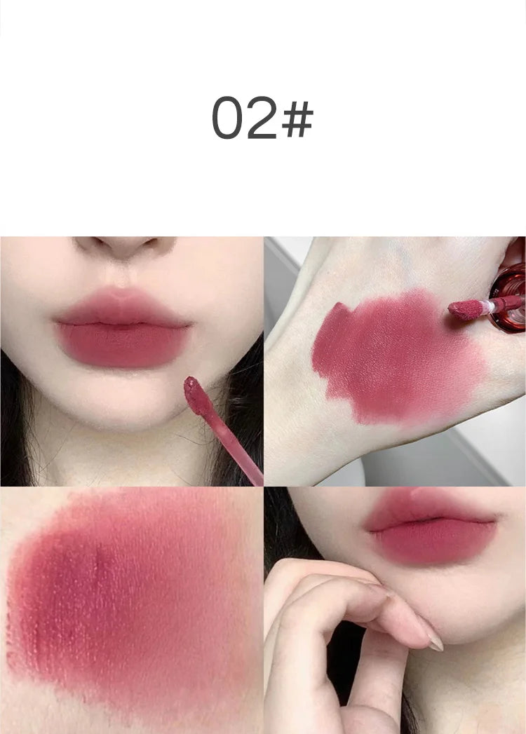 SHAQINUO Velvet Matte Mousse Lip Glaze – Long-Lasting Soft Mist Lipstick