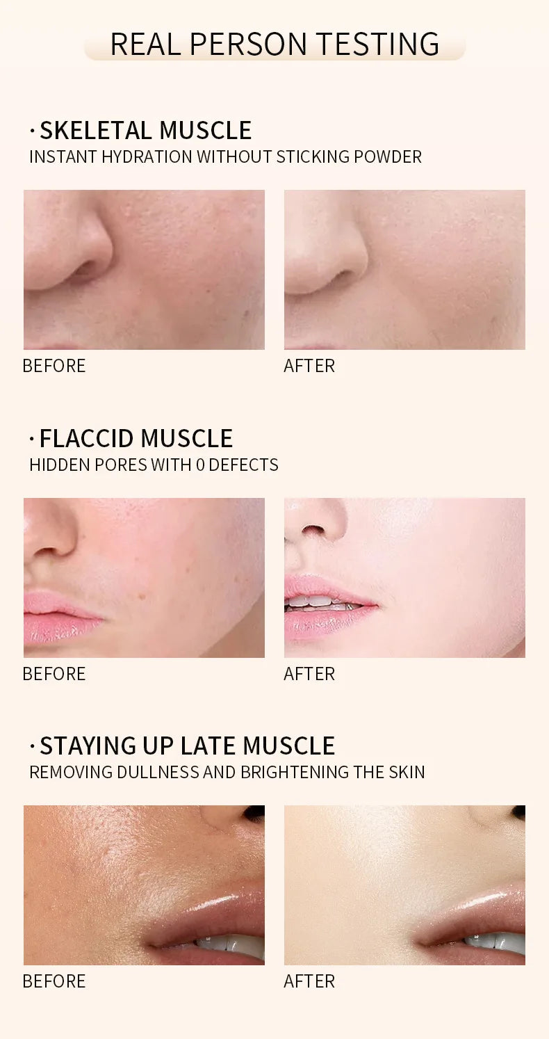 كريم LIDORIA Mushroom Head Air Cushion CC - كريم أساس للتحكم في الزيوت، ومرطب