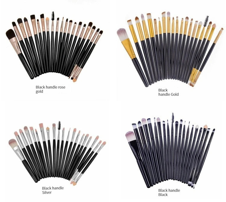 BeeChip 20 PCS Professional Makeup Brush Set – Soft Synthetic Brushes for Face & Eyes