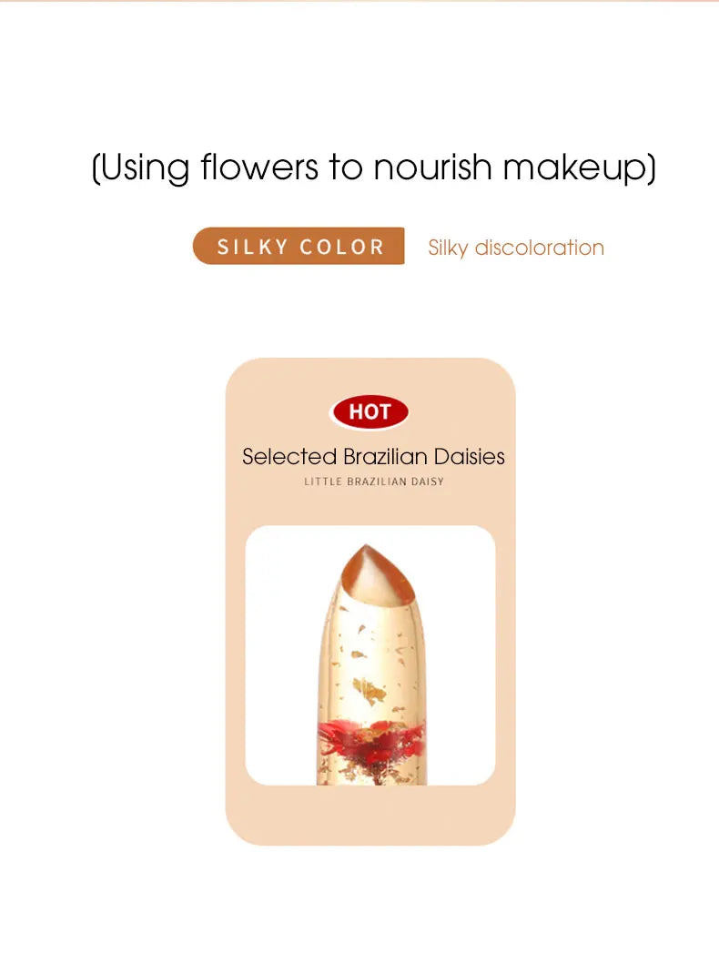 Lápiz labial en gel LuxuryGlow que cambia de color: duradero, hidratante y sensible a la temperatura.