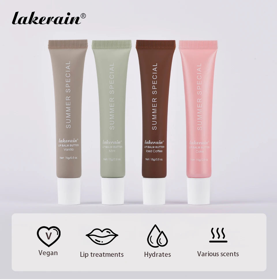 Bálsamo labial hidratante Lakerain Butter: cuidado labial hidratante, nutritivo y calmante.