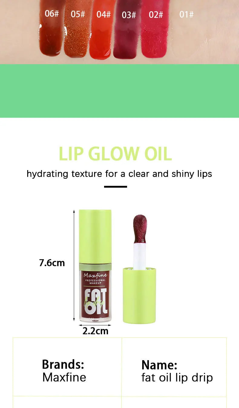 Brillo de labios resistente al agua MAXFINE: brillo hidratante, duradero y antiadherente.
