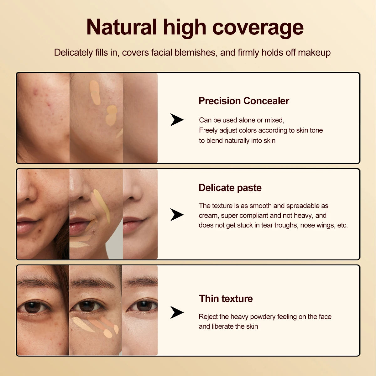 VERONNI 15-Color Cream Concealer Contour Palette – Full Coverage & Waterproof