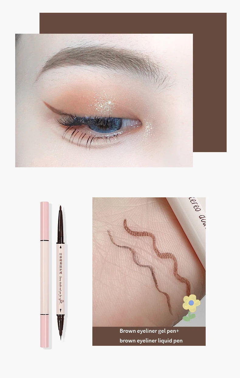 MAXFINE Double-Head Eyeliner Pen – Waterproof Fine Tip & Eye Brightener
