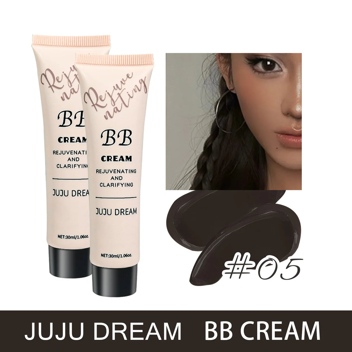 JUJU Dream BB Cream — Moisturizing, Oil Control & Long-Lasting Foundation