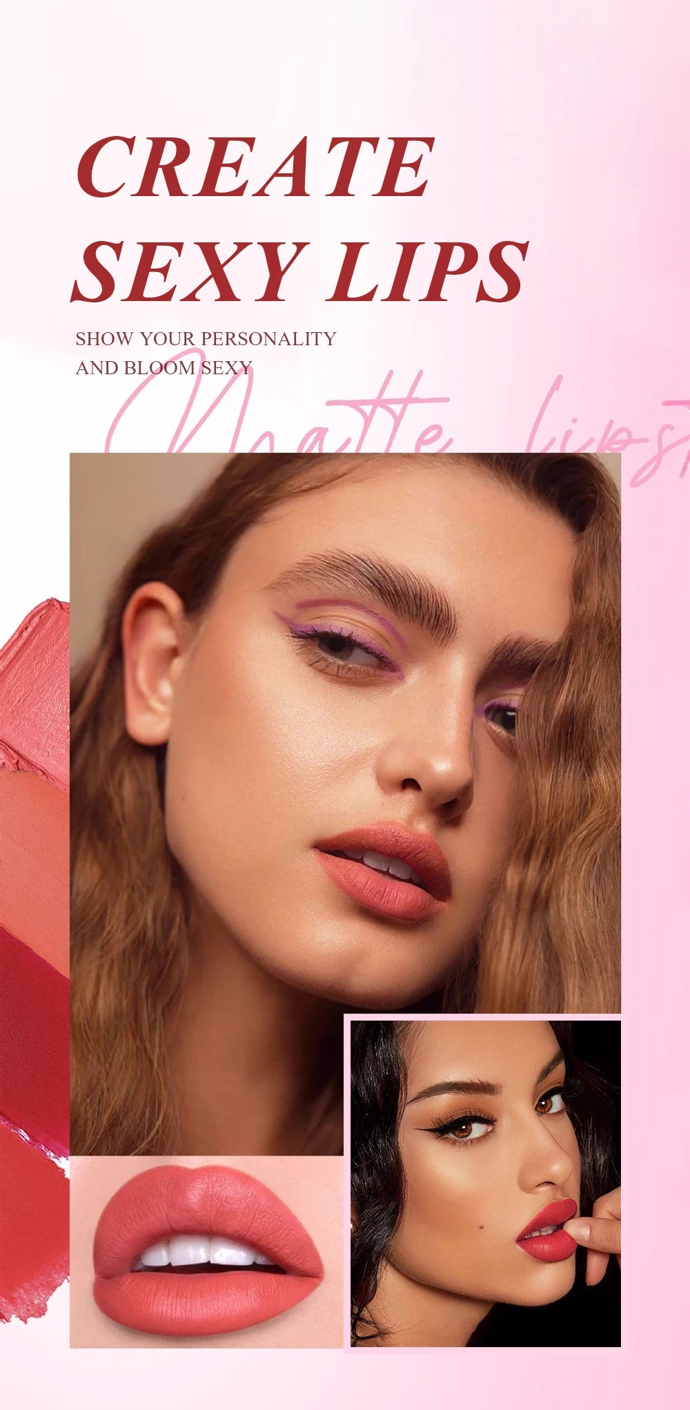 Set de labiales mate LuxuryGlow de 6 colores Gold Bar: textura aterciopelada y acabado perlado
