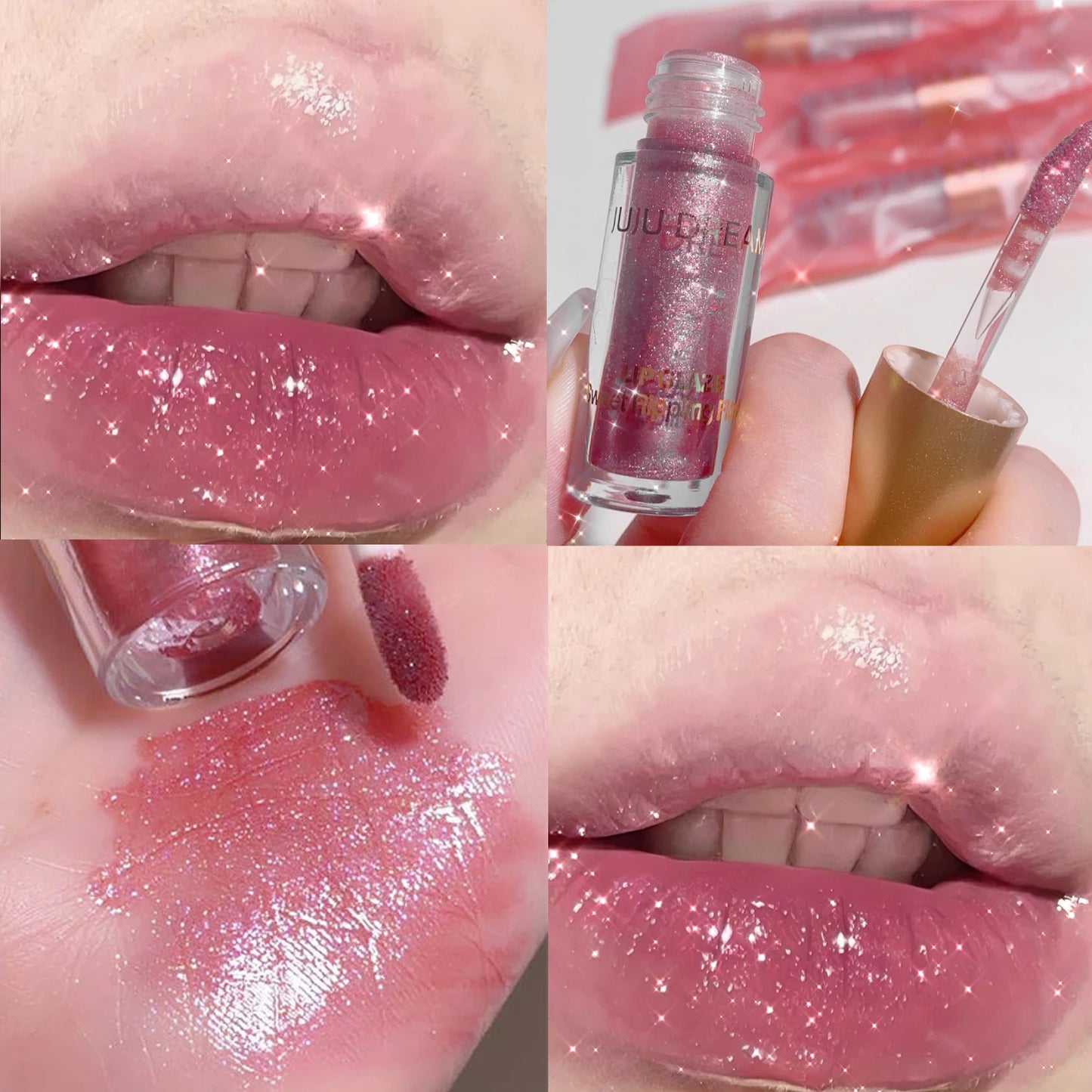 Brillo labial brillante JUJU Dream Sweet: brillo de espejo y acabado hidratante