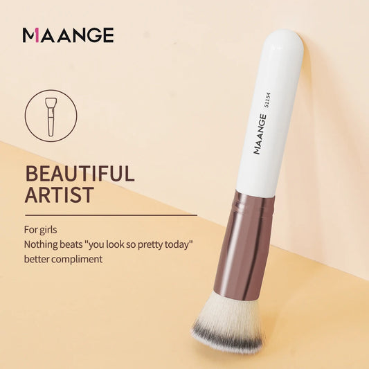 MAANGE Soft Dense Makeup Brush with Box – Foundation, Blush & Contour Tool