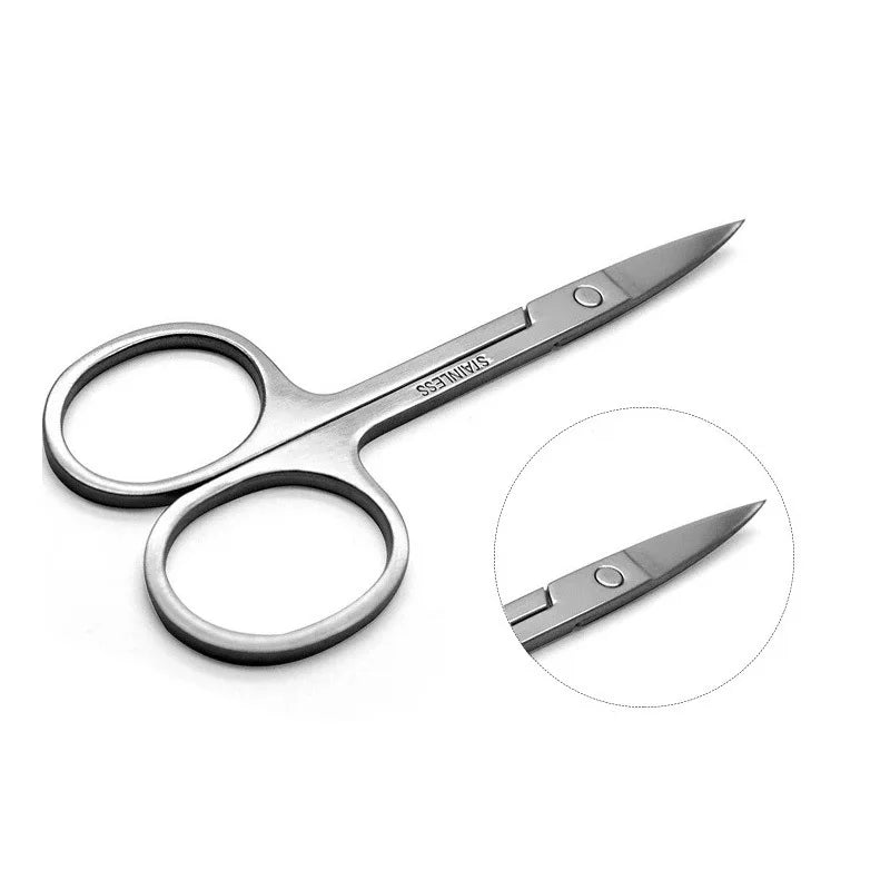 Zhenduo Beauty Stainless Steel Precision Eyebrow & Nose Hair Scissors – Small Makeup Beauty Tool