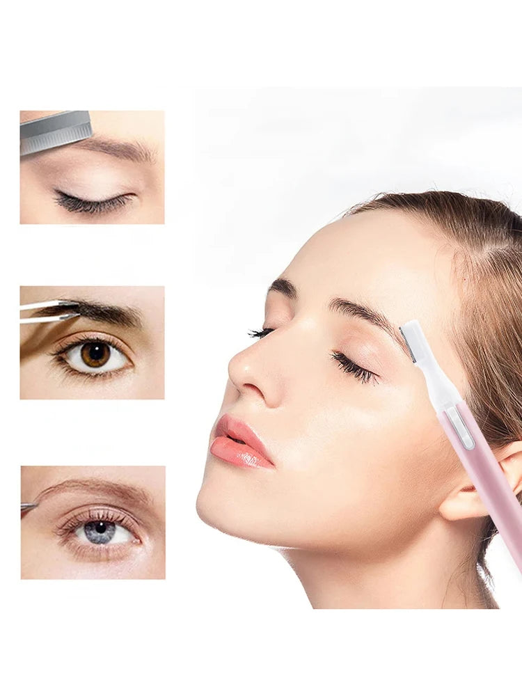 LuxuryGlow Electric Eyebrow Trimmer – Mini Facial Hair Remover for Face, Neck & Body