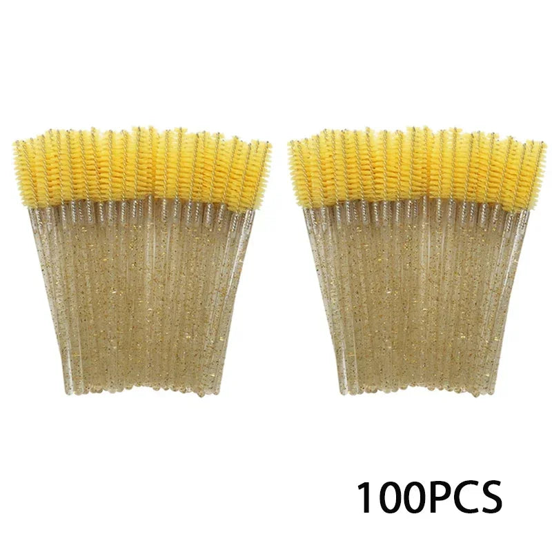 100 قطعة من أعواد الماسكارا وفرش الحواجب للاستخدام مرة واحدة من CNKESS - أدوات وضع مكياج صحية ومتعددة الاستخدامات
