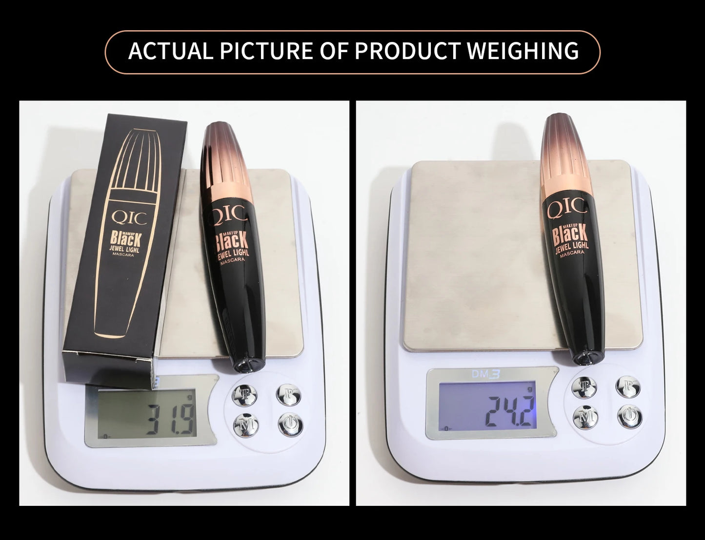 QIC 4D Waterproof Lash Mascara – Long-Lasting Curling & Thickening