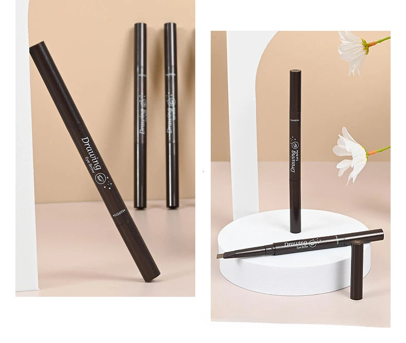 LuxuryGlow 2-in-1 Waterproof Eyebrow Pencil — Long-Lasting with Brow Brush (5 Colors)