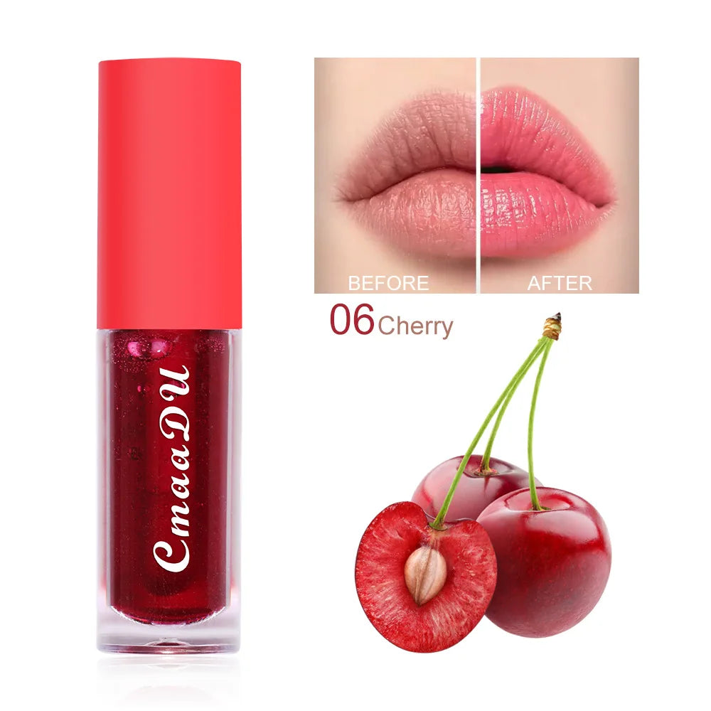 CMAADU 6-in-1 Color-Changing Lip Gloss Set – Fruity, Long-Lasting & Hydrating