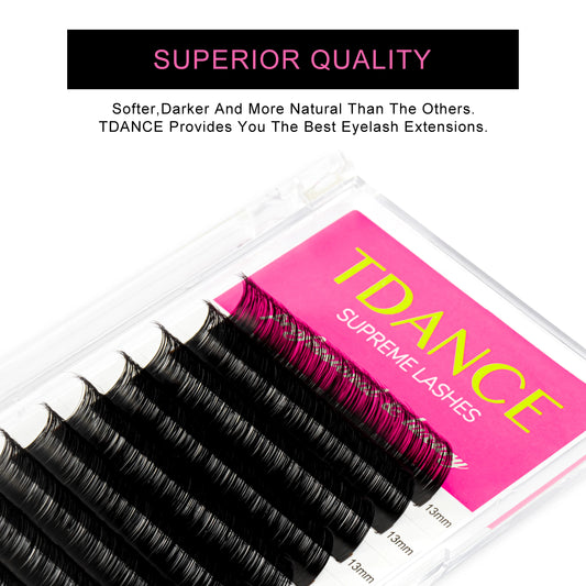 TDANCE Faux Mink Lash Extensions – Soft, Professional Individual Trays C120