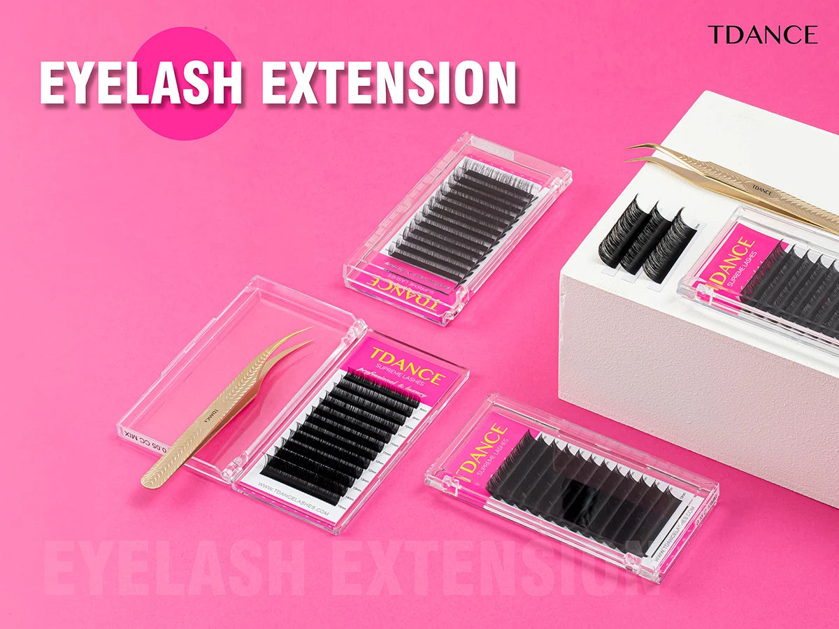 TDANCE Faux Mink Lash Extensions – Soft, Professional Individual Trays C60