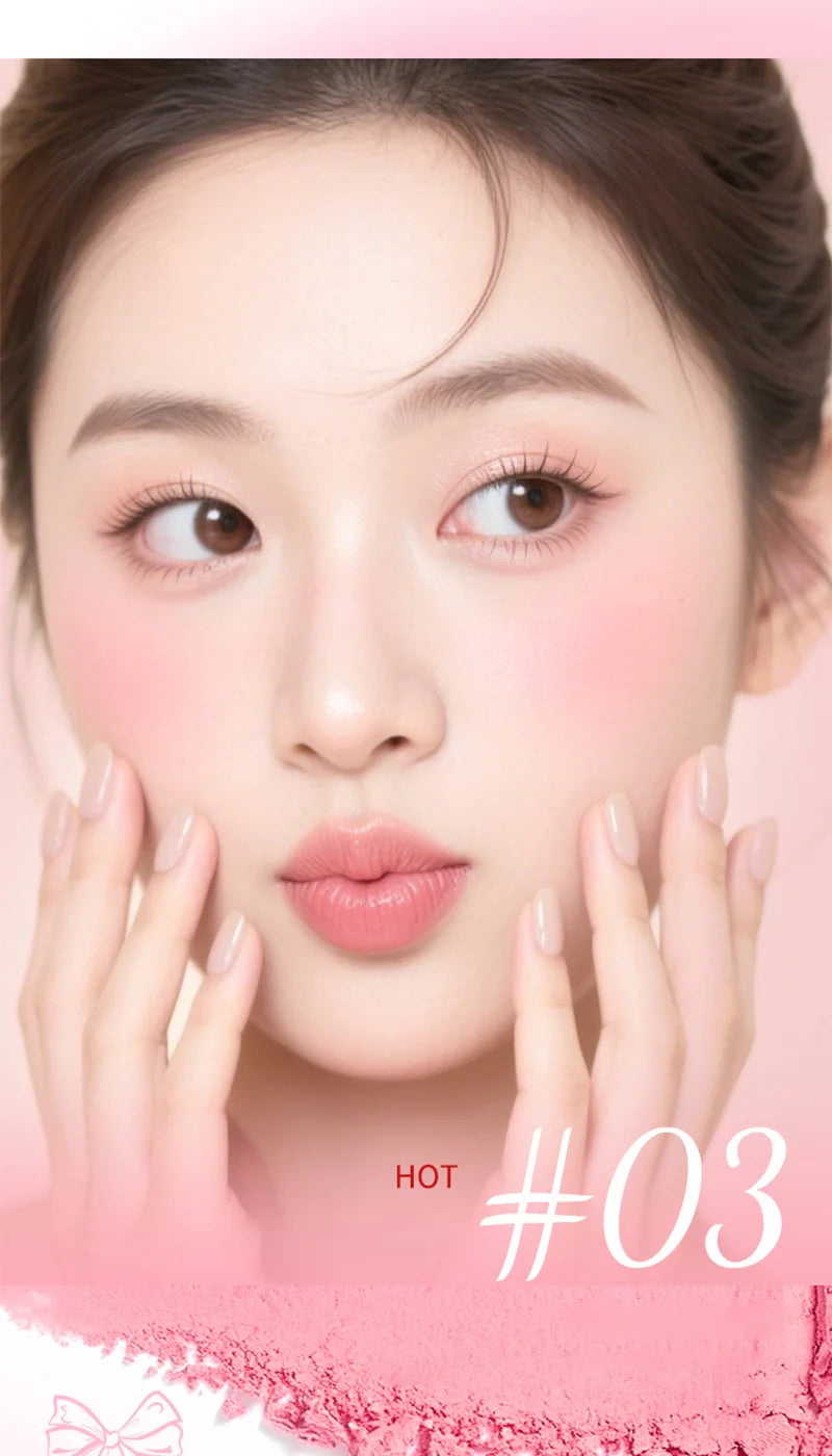 أحمر خدود كوري وردي من LuxuryGlow - إسفنجة ناعمة لتوهج طبيعي