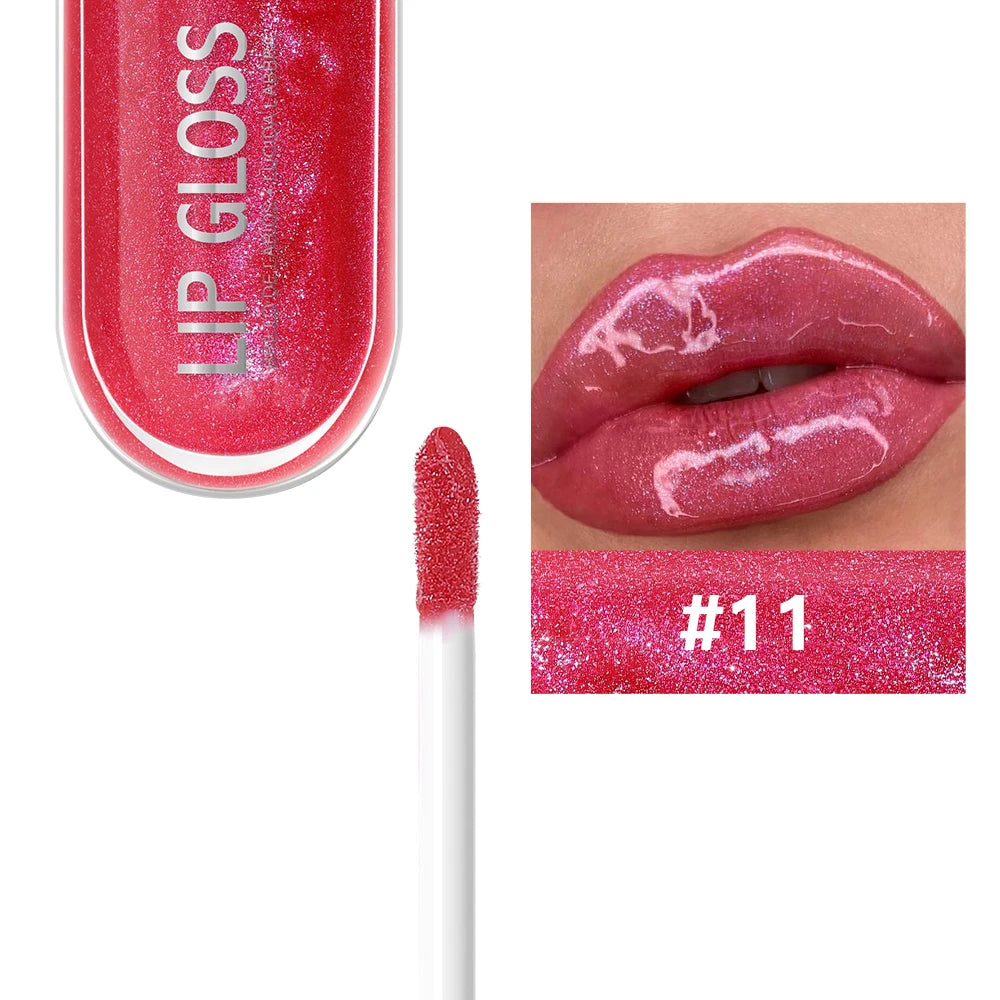 Set de brillo labial USHAS de 12 colores: brillo metálico e hidratación de larga duración