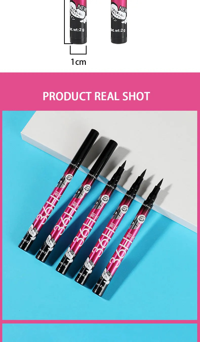 MAXFINE Waterproof Liquid Eyeliner – Long Lasting, Smudge-Proof & Quick Dry Formula