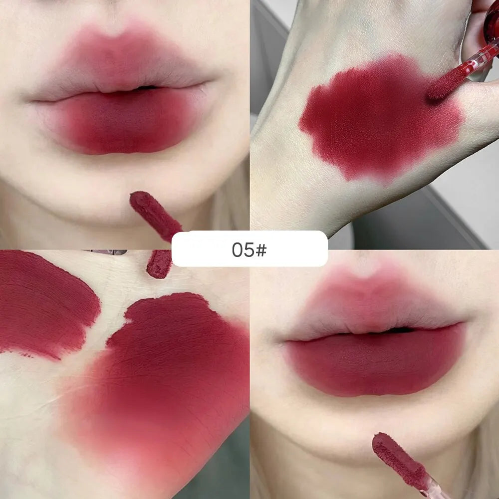 SHAQINUO Velvet Matte Mousse Lip Glaze – Long-Lasting Soft Mist Lipstick