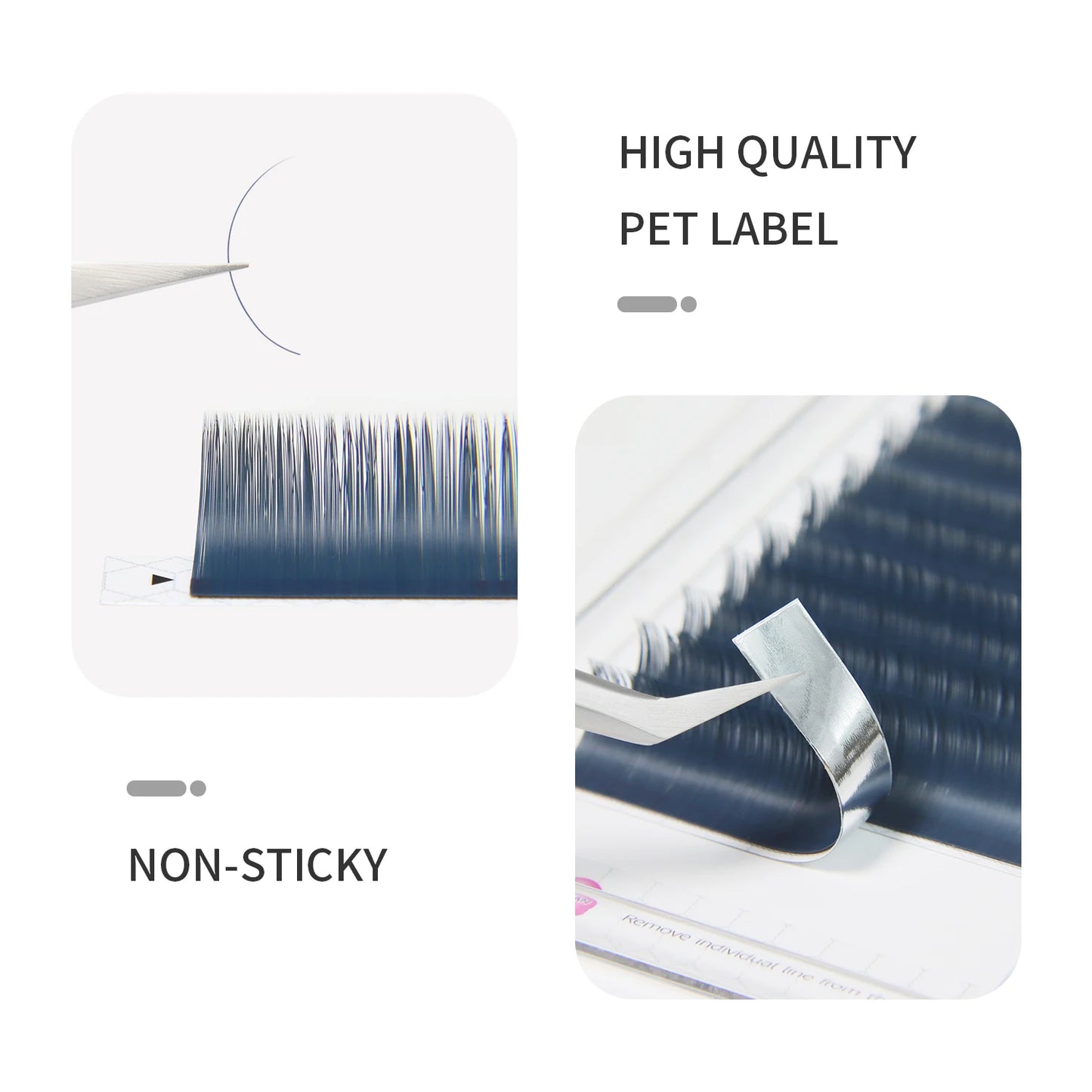 GLAMLASH Morandi Grey Colored Lash Extensions – Natural Individual Eyelashes