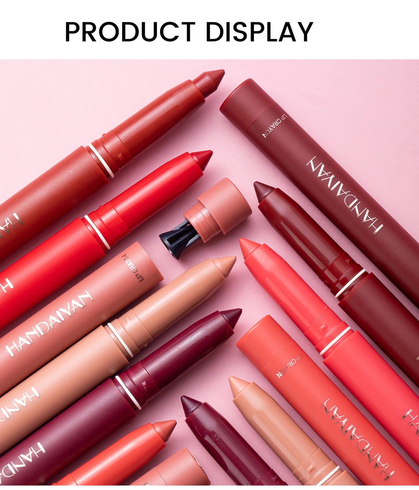 HANDAIYAN Matte Lipstick Pen with Built-In Sharpener – Fadeless & Non-Staining