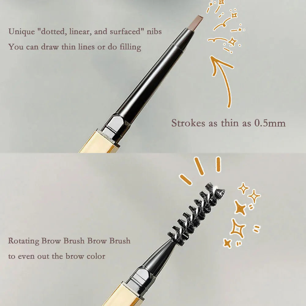 LuxuryGlow Double-Ended Eyebrow Pencil – Waterproof, Long-Lasting & Natural Finish