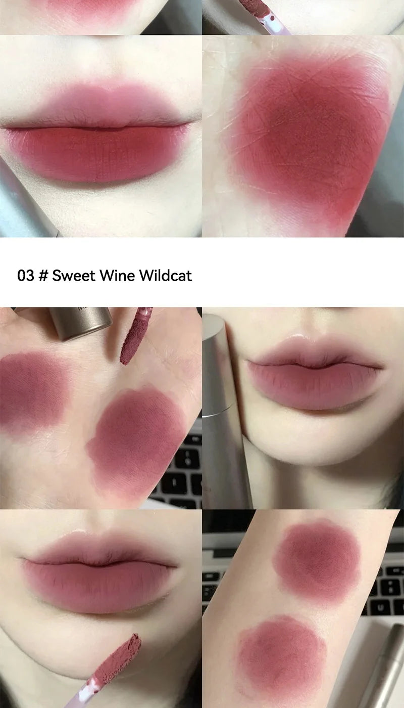 Mini brillo labial mate DIXI: acabado aterciopelado, tono latte, fácil de aplicar