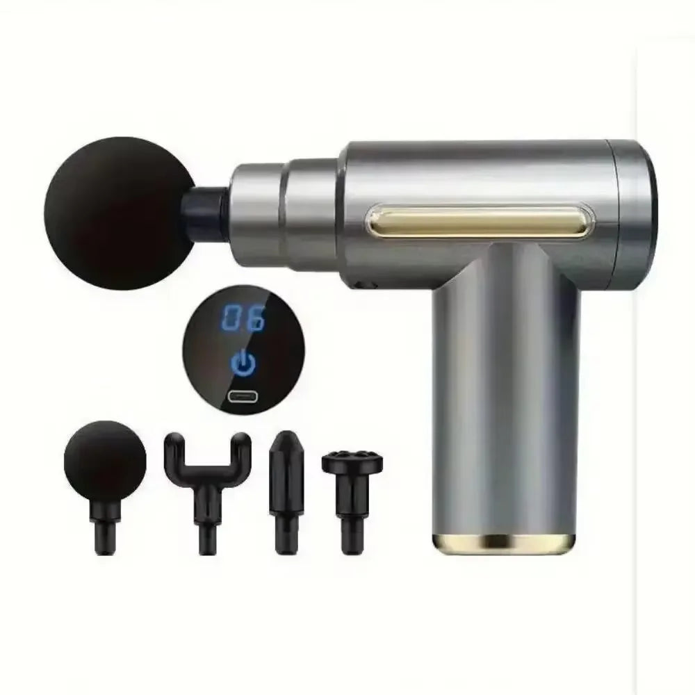 LuxuryGlow Electric Fascia Massage Gun – Deep Tissue Muscle Relaxation with Display