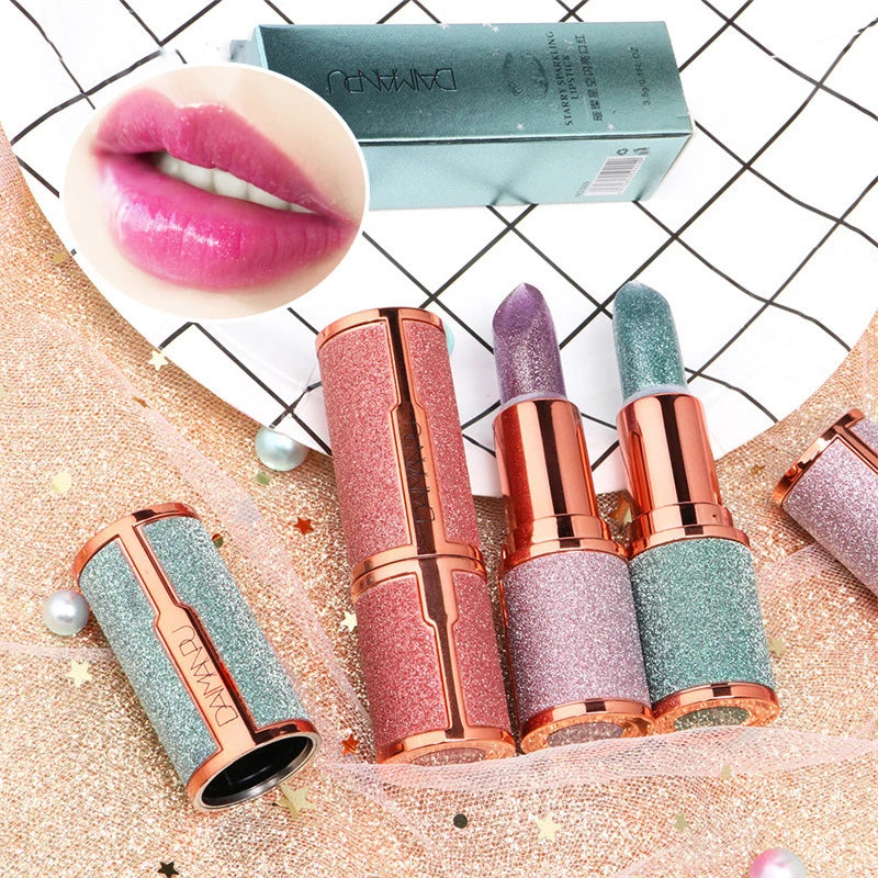 Labial de gelatina Starry Sky de DAIMANPU | Bálsamo labial hidratante que cambia de color