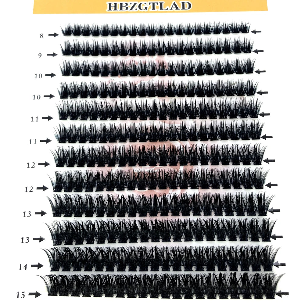 رموش HBZGTLAD D Curl Lash Clusters بمزيج 30D–100D - رموش صناعية ناعمة وطبيعية