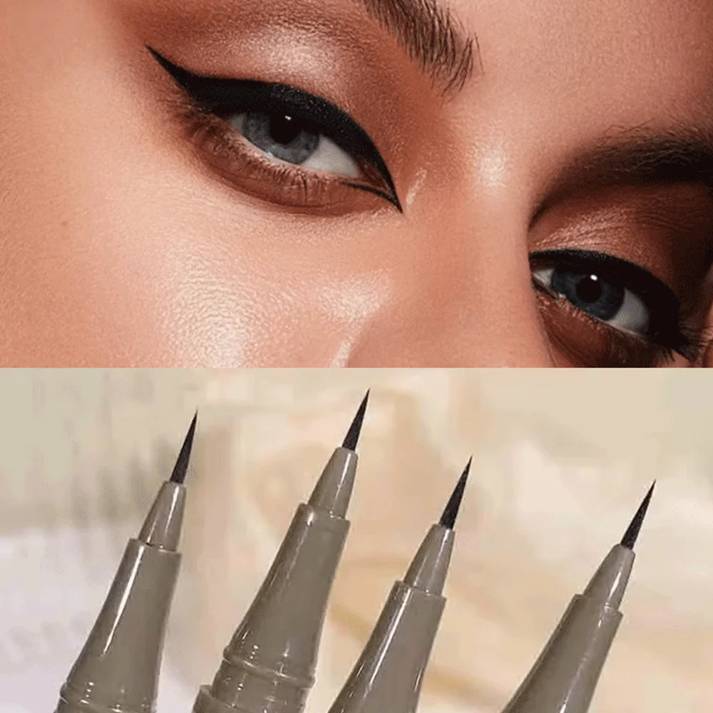 LuxuryGlow 4-Color Waterproof Fine Tip Eyeliner – Quick-Dry, Long-Lasting, Smudge-Proof