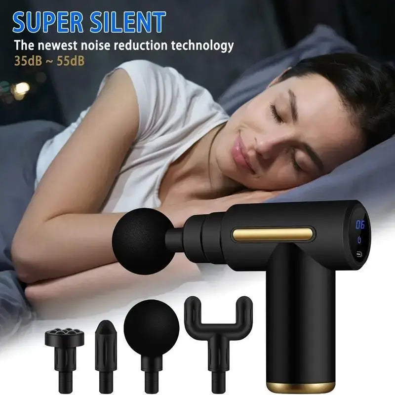 LuxuryGlow Electric Fascia Massage Gun – Deep Tissue Muscle Relaxation with Display