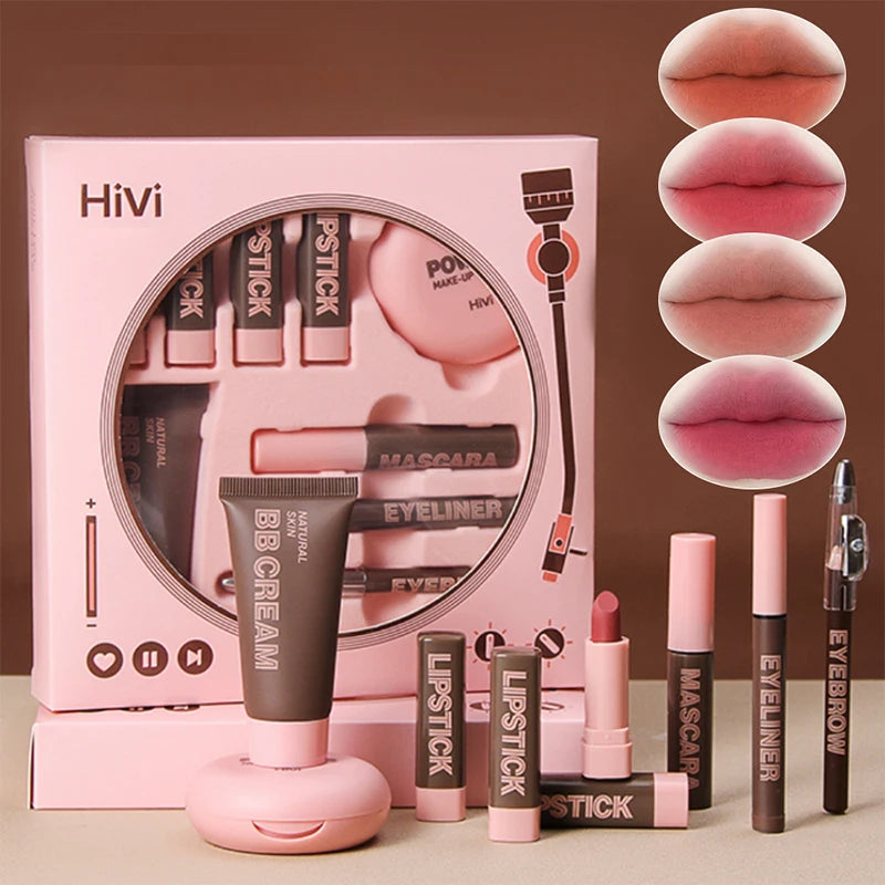 Caja de regalo de maquillaje de San Valentín de HiVi: set de lápiz labial y polvos de edición limitada