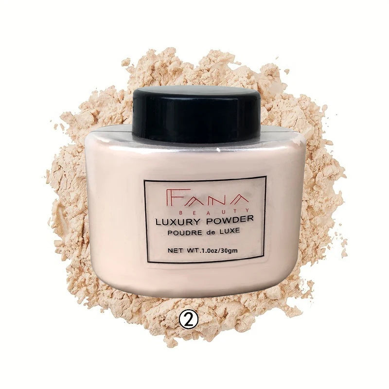 Polvo fijador LuxuryGlow 4 Colors Luxury Banana: resistente al agua, de larga duración y con control de grasa