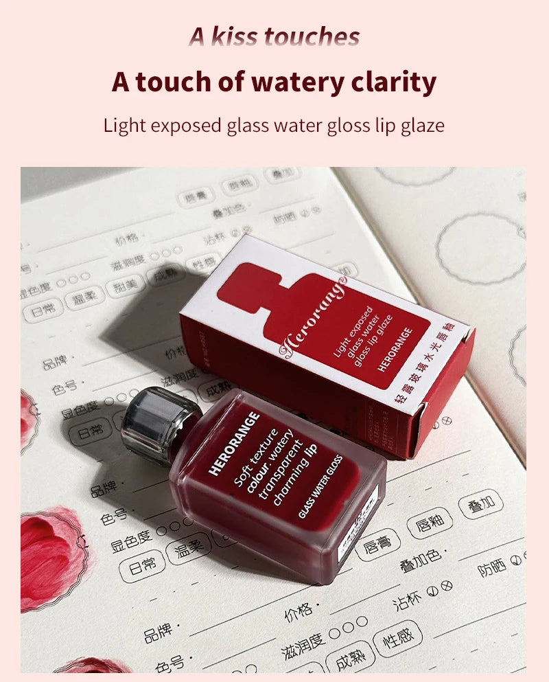 Laca de labios HERORANGE efecto cristal: brillo de espejo, hidratante y antimanchas (7 g)