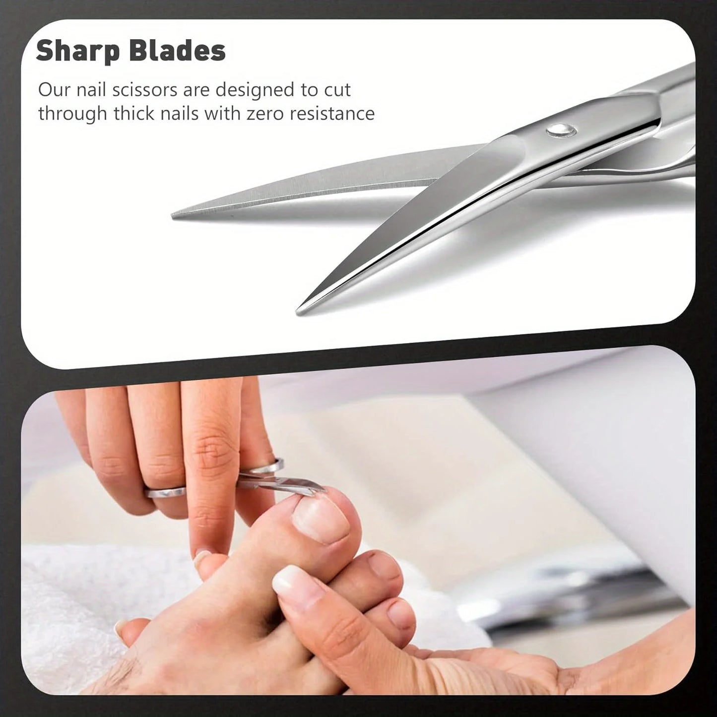 LuxuryGlow Precision Curved Eyebrow Scissors – Stainless Steel Grooming Tool