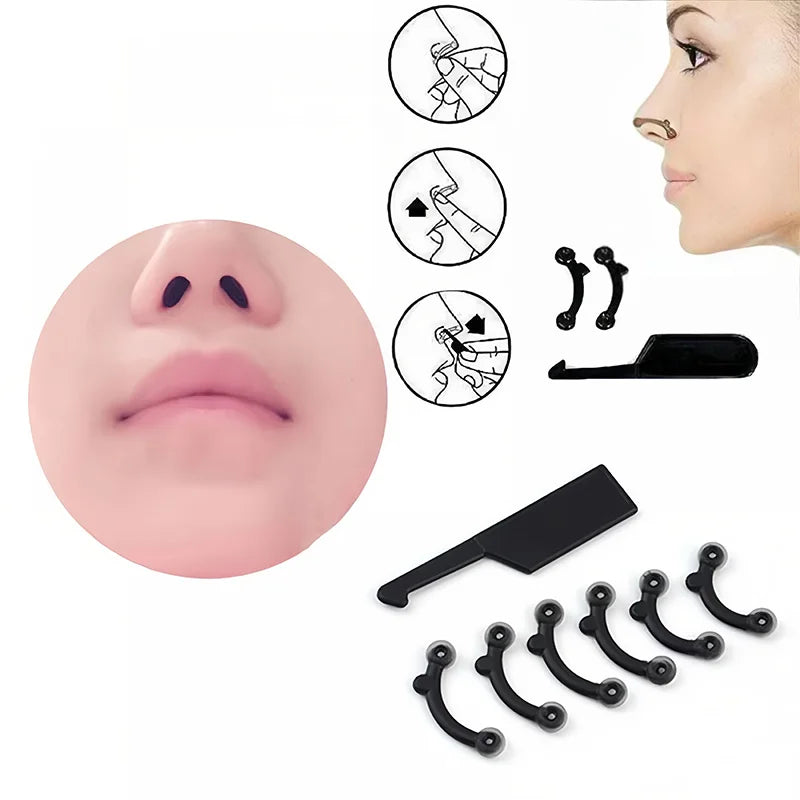 SEIZON 6PCS Nose Clip Corrector Set – Nose Shaping, Lifting & Straightening Tool